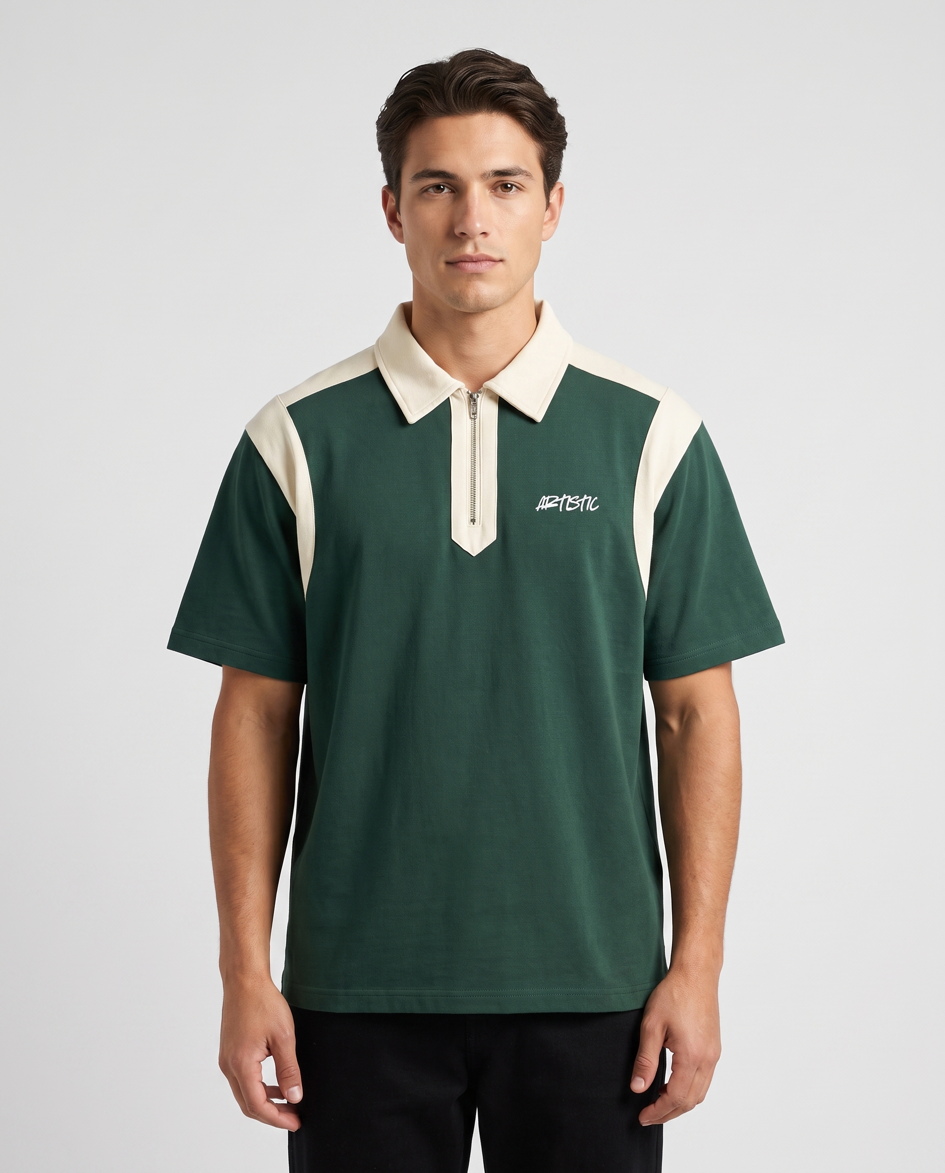 The Ink Well zip polo — front